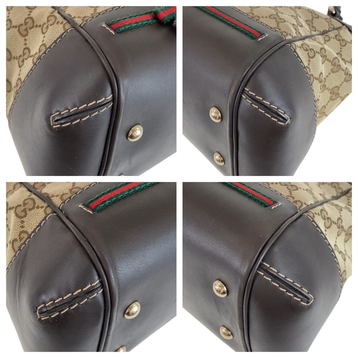 Gucci Gucci Gucci GG Canvas Leather Princy Tote Bag Canvas Tote Bag 269894 Size ONE SIZE - 4 Thumbnail