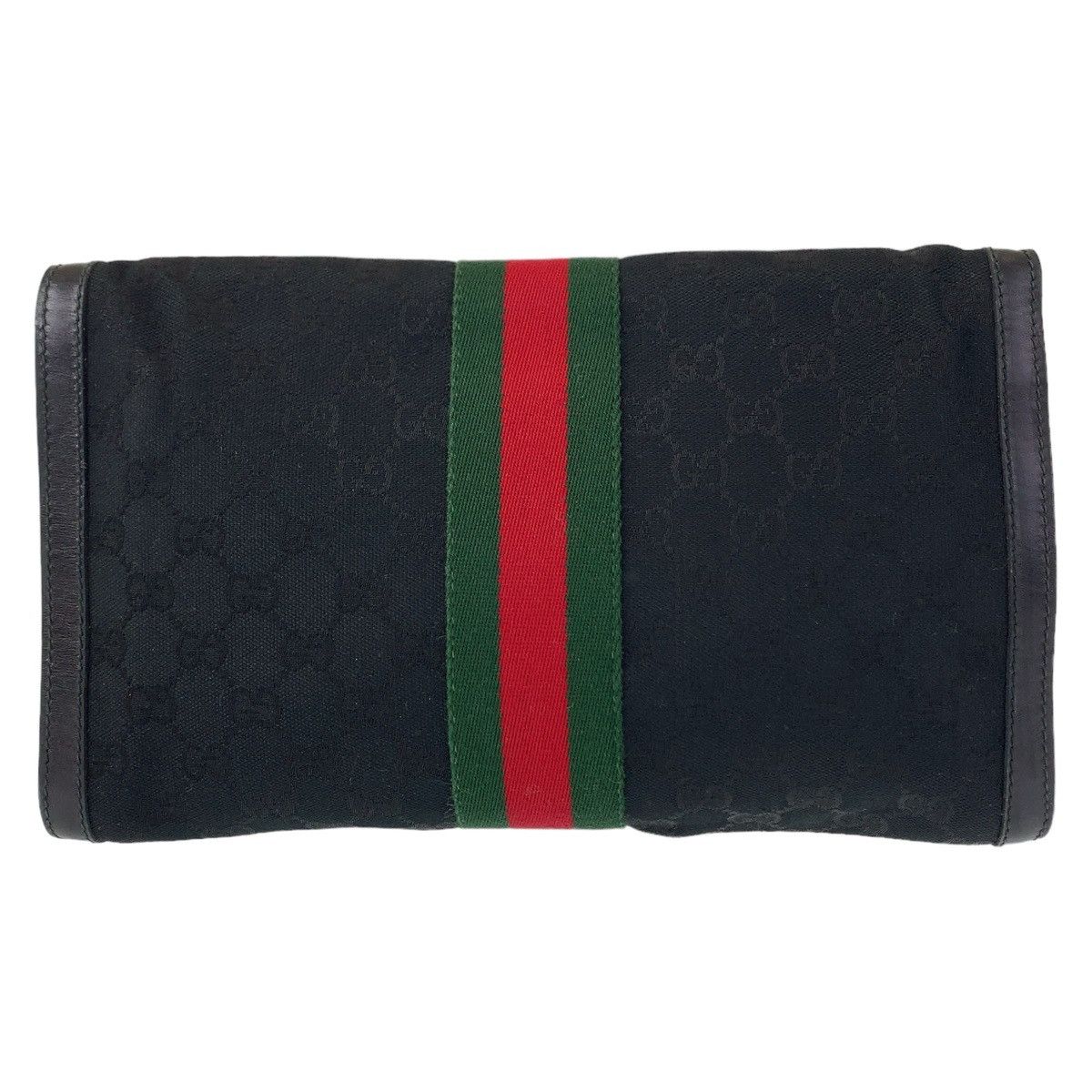 Gucci Gucci Gucci Vintage Black GG Canvas Leather Shoulder Bag Canvas Crossbody Bag Size ONE SIZE - 2 Thumbnail