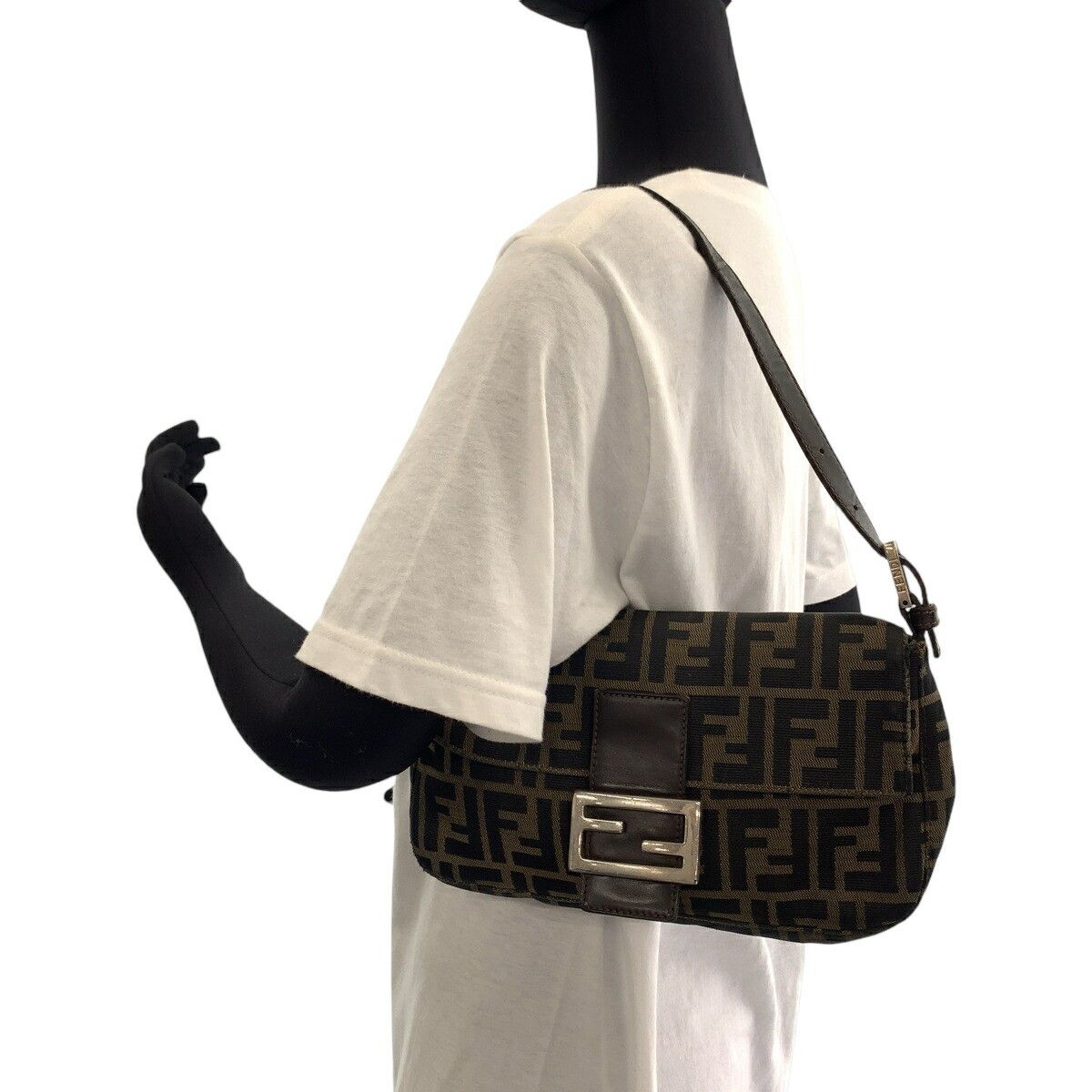 Fendi Fendi Fendi Vintage Mamma Bucket Brown Canvas Leather Bag Leather Handbag Size ONE SIZE - 7 Thumbnail
