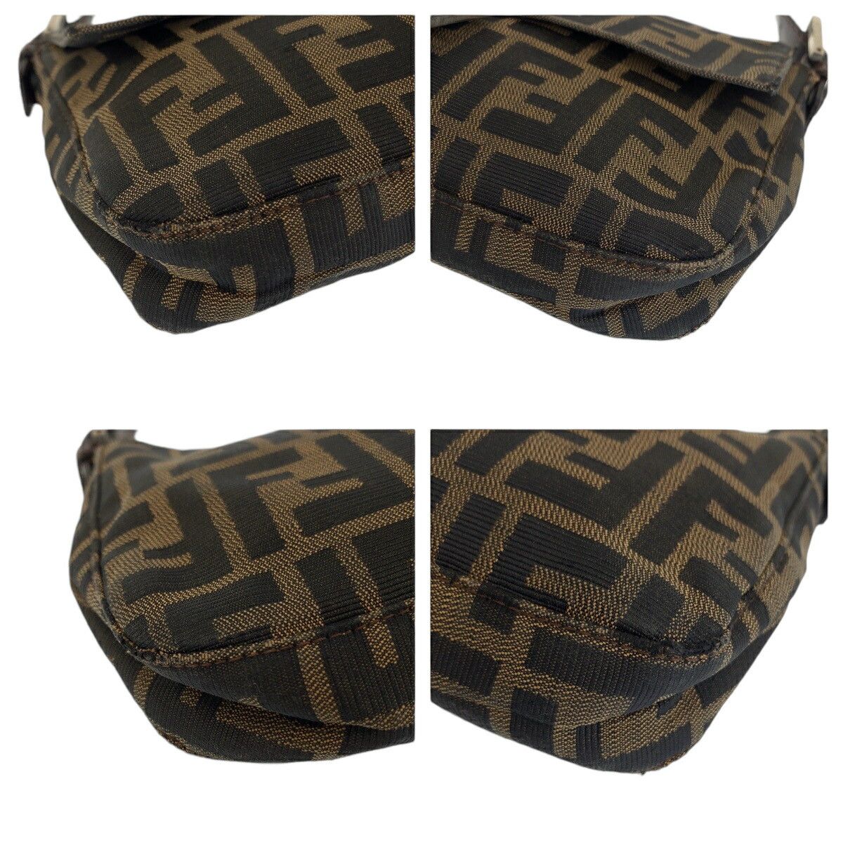 Fendi Fendi Fendi Vintage Mamma Bucket Brown Canvas Leather Bag Leather Handbag Size ONE SIZE - 3 Thumbnail