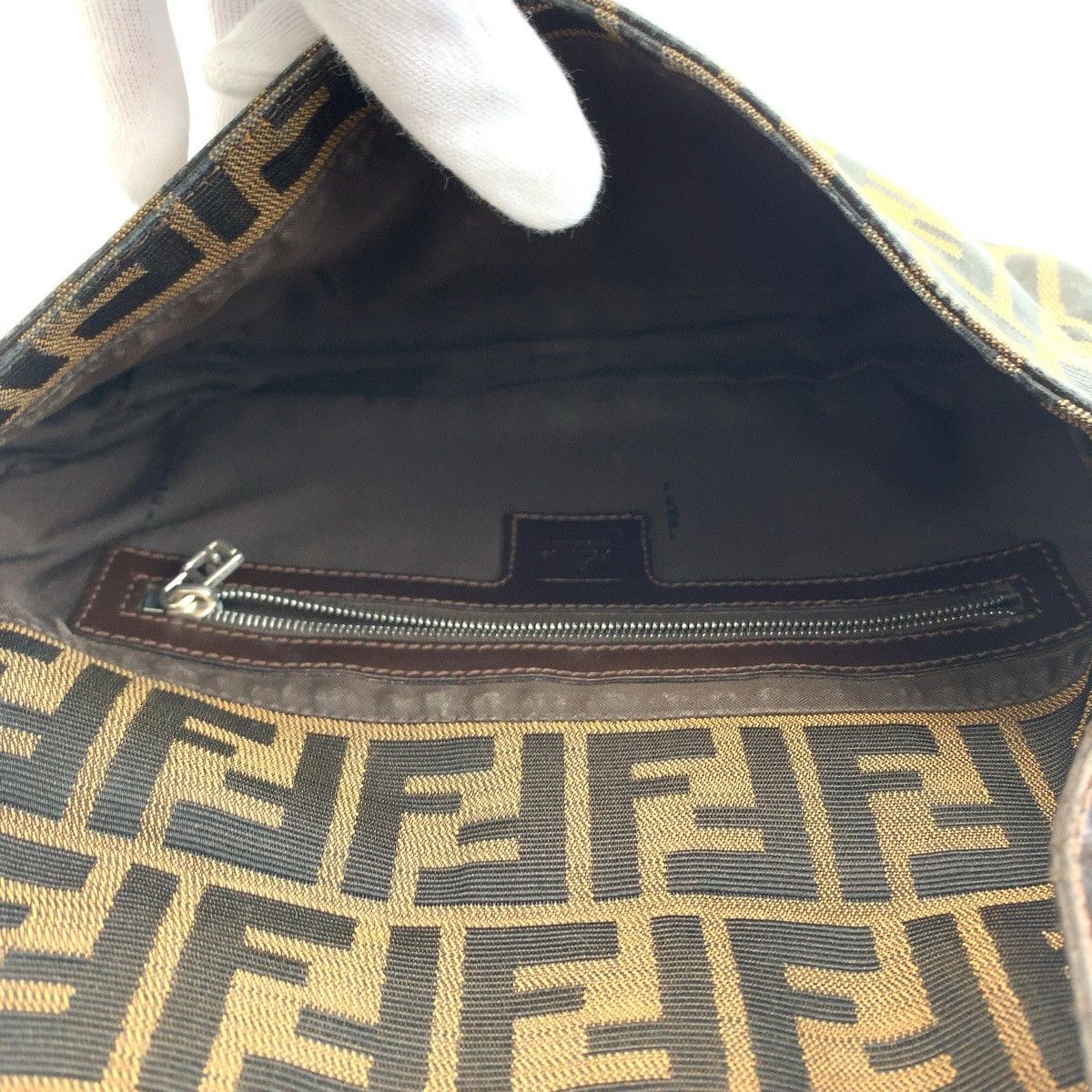 Fendi Fendi Fendi Vintage Mamma Bucket Brown Canvas Leather Bag Leather Handbag Size ONE SIZE - 9 Thumbnail