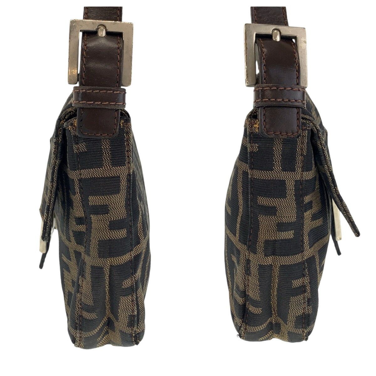 Fendi Fendi Fendi Vintage Mamma Bucket Brown Canvas Leather Bag Leather Handbag Size ONE SIZE - 8 Thumbnail