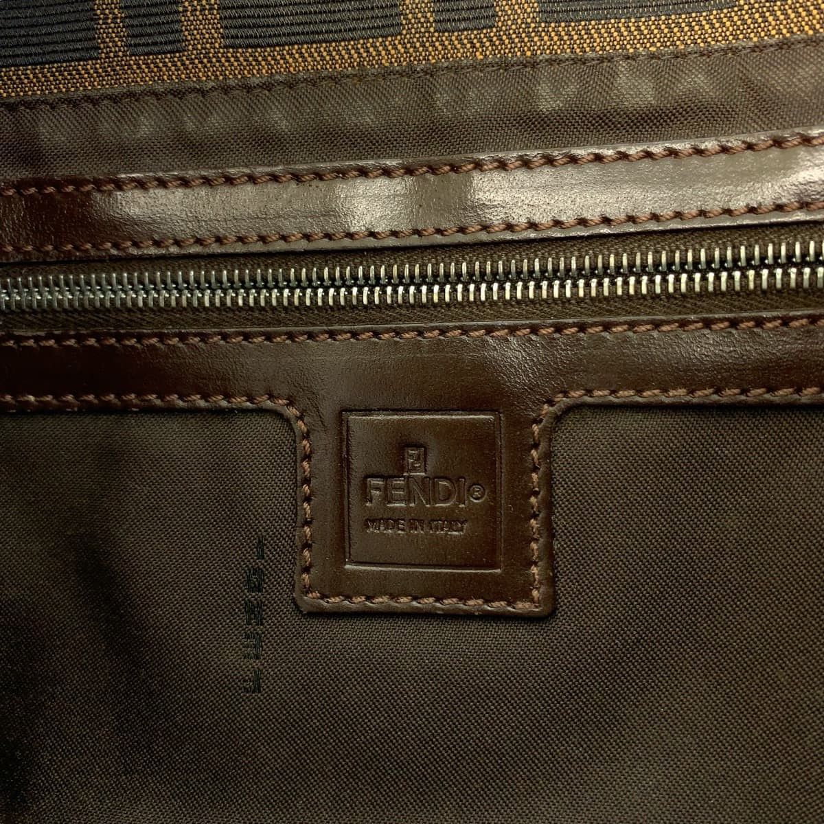 Fendi Fendi Fendi Vintage Mamma Bucket Brown Canvas Leather Bag Leather Handbag Size ONE SIZE - 4 Thumbnail