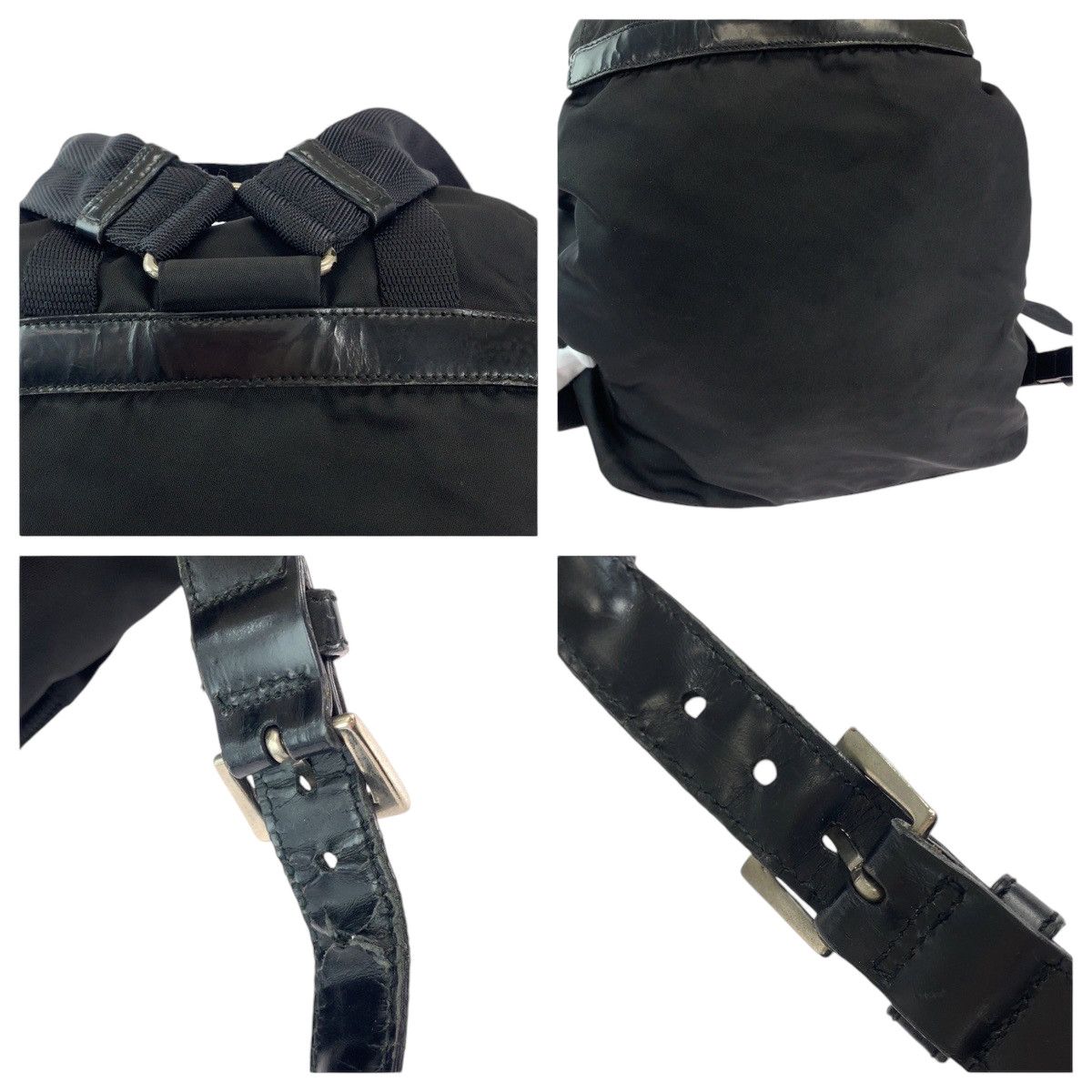 Prada Prada Prada Nylon Tessuto Logo Backpack Canvas Backpack B4650 Size ONE SIZE - 5 Thumbnail