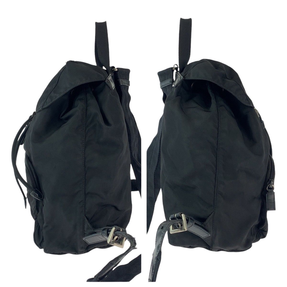 Prada Prada Prada Nylon Tessuto Logo Backpack Canvas Backpack B4650 Size ONE SIZE - 8 Thumbnail