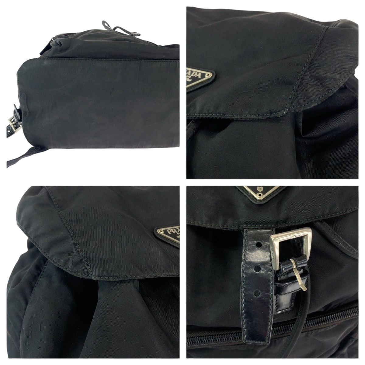 Prada Prada Prada Nylon Tessuto Logo Backpack Canvas Backpack B4650 Size ONE SIZE - 6 Thumbnail
