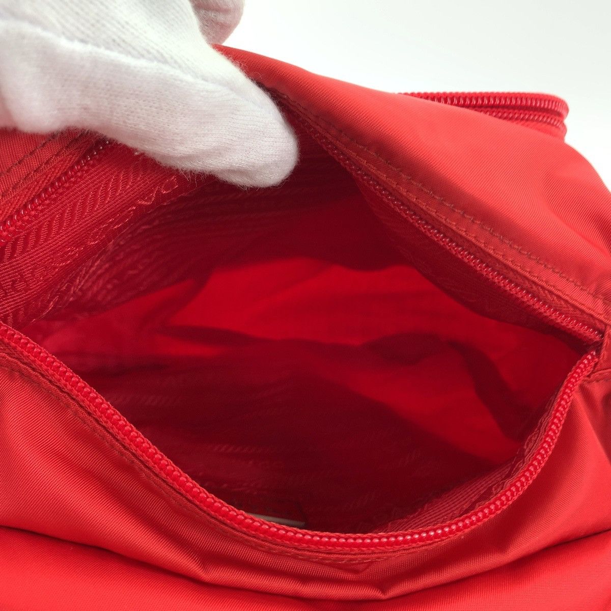 Prada Prada Prada Nylon Tessuto Triangle Logo Shoulder Bag Canvas Crossbody Bag Size ONE SIZE - 9 Thumbnail