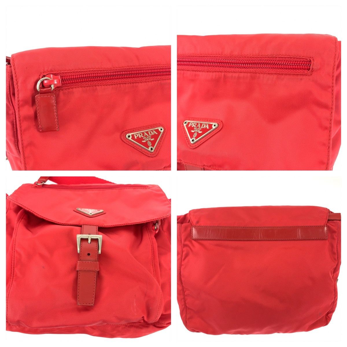 Prada Prada Prada Nylon Tessuto Triangle Logo Shoulder Bag Canvas Crossbody Bag Size ONE SIZE - 5 Thumbnail