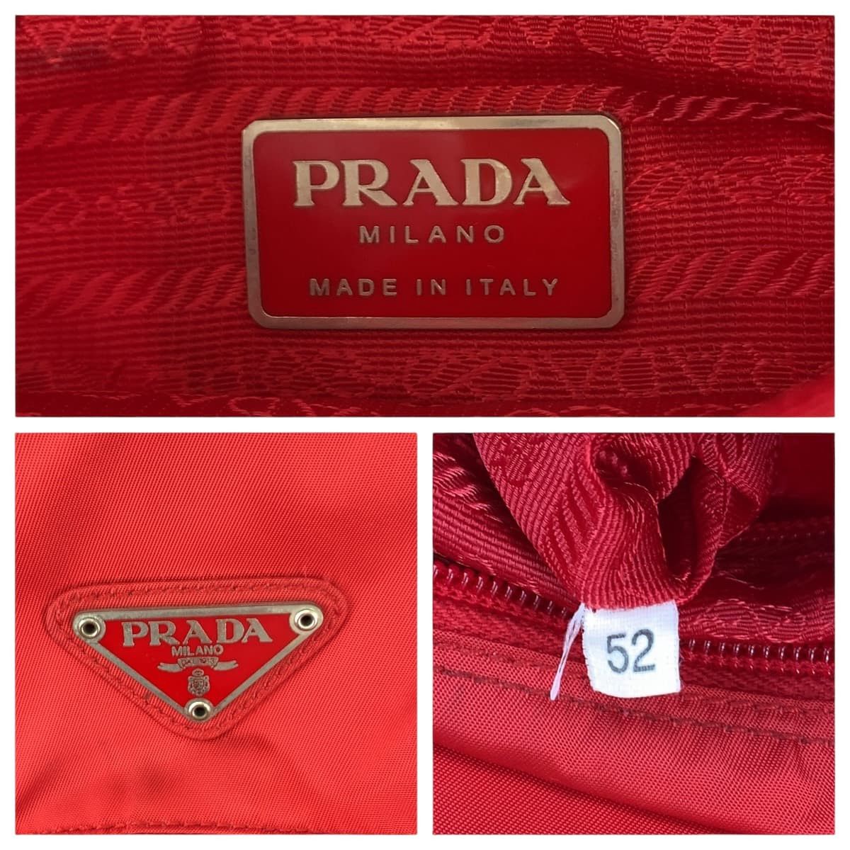 Prada Prada Prada Nylon Tessuto Triangle Logo Shoulder Bag Canvas Crossbody Bag Size ONE SIZE - 4 Thumbnail