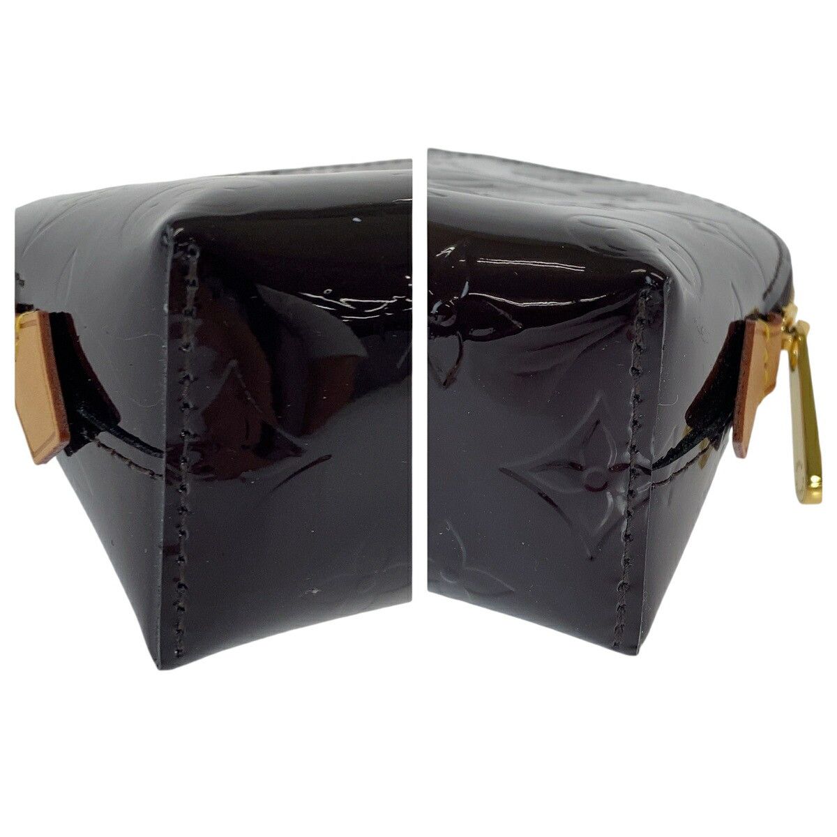 Louis Vuitton Louis Vuitton Louis Vuitton Monogram Vernis Amarante Cosmetic Pouch Leather Vanity Bag M91495 in Very Good Condition Size ONE SIZE - 3 Thumbnail