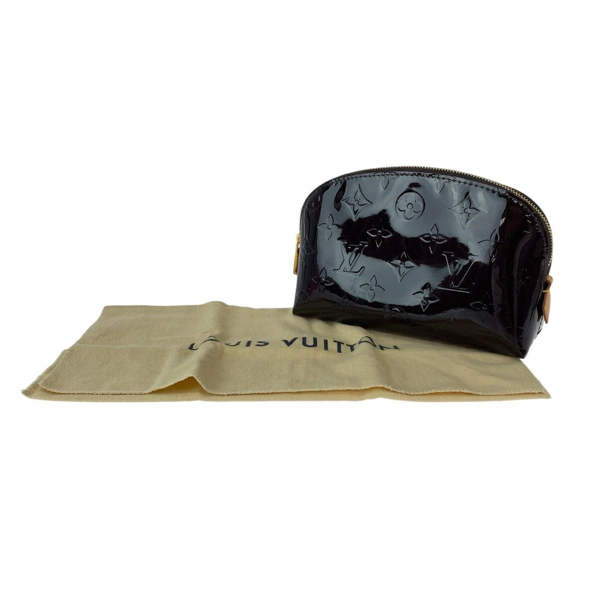 Louis Vuitton Louis Vuitton Louis Vuitton Monogram Vernis Amarante Cosmetic Pouch Leather Vanity Bag M91495 in Very Good Condition Size ONE SIZE - 7 Thumbnail