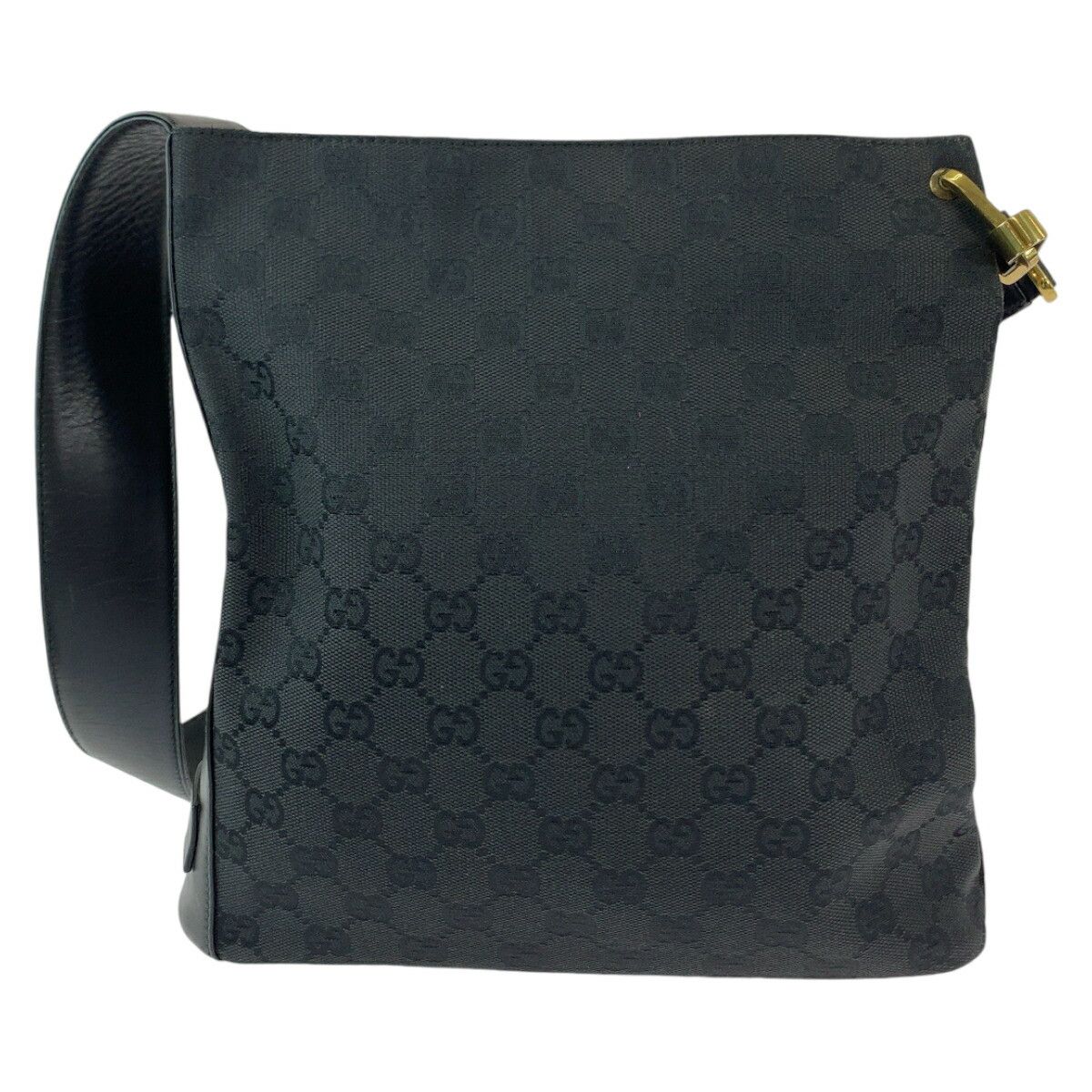 Gucci Gucci Gucci Black GG Canvas Shoulder Bag 91761 Canvas Shoulder Bag 91761 in Great Condition Size ONE SIZE - 2 Thumbnail