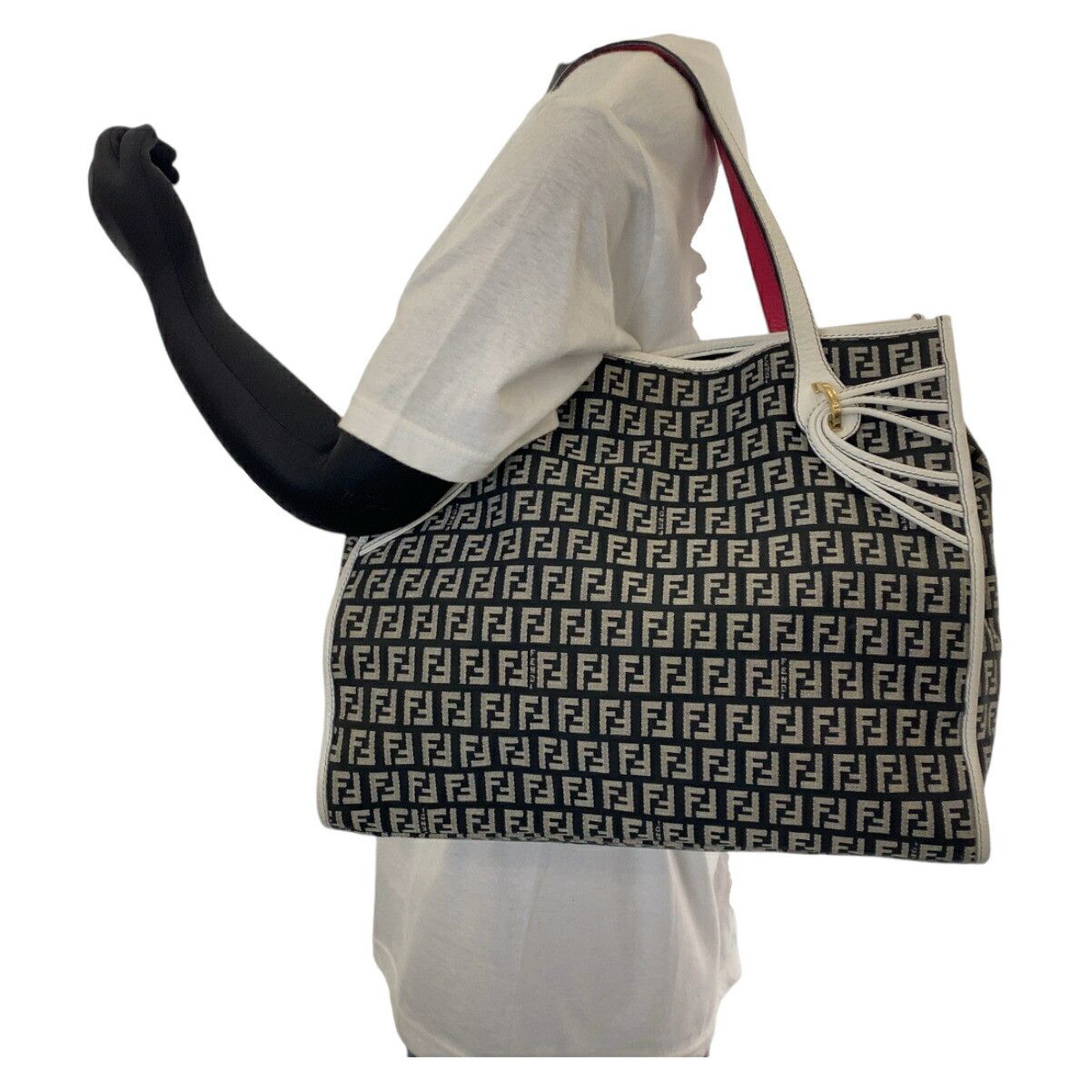 Fendi Fendi Fendi Zucchino Canvas Tote Bag 8BH153 Canvas Tote Bag 8BH153 in Very Good Condition Size ONE SIZE - 7 Thumbnail