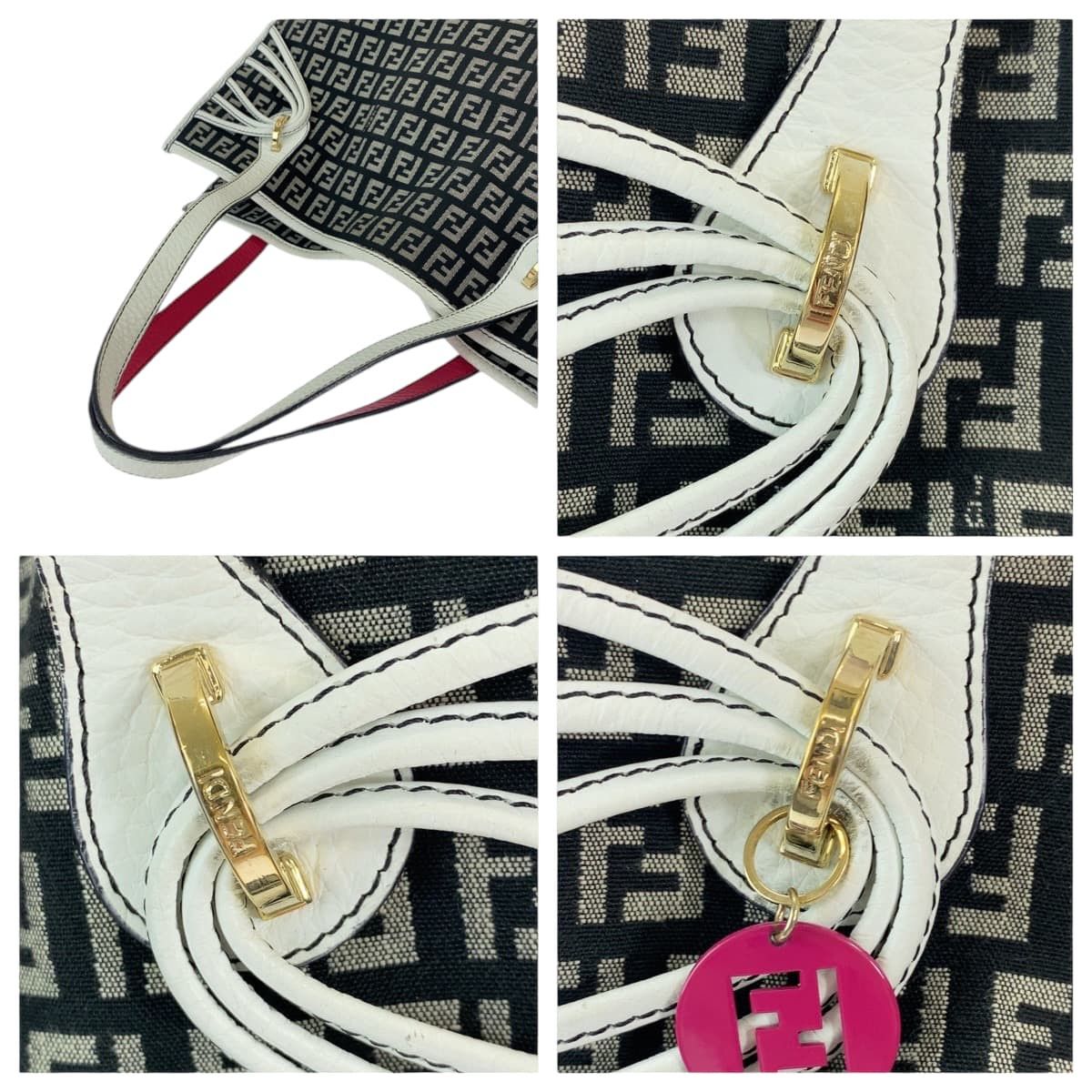 Fendi Fendi Fendi Zucchino Canvas Tote Bag 8BH153 Canvas Tote Bag 8BH153 in Very Good Condition Size ONE SIZE - 6 Thumbnail