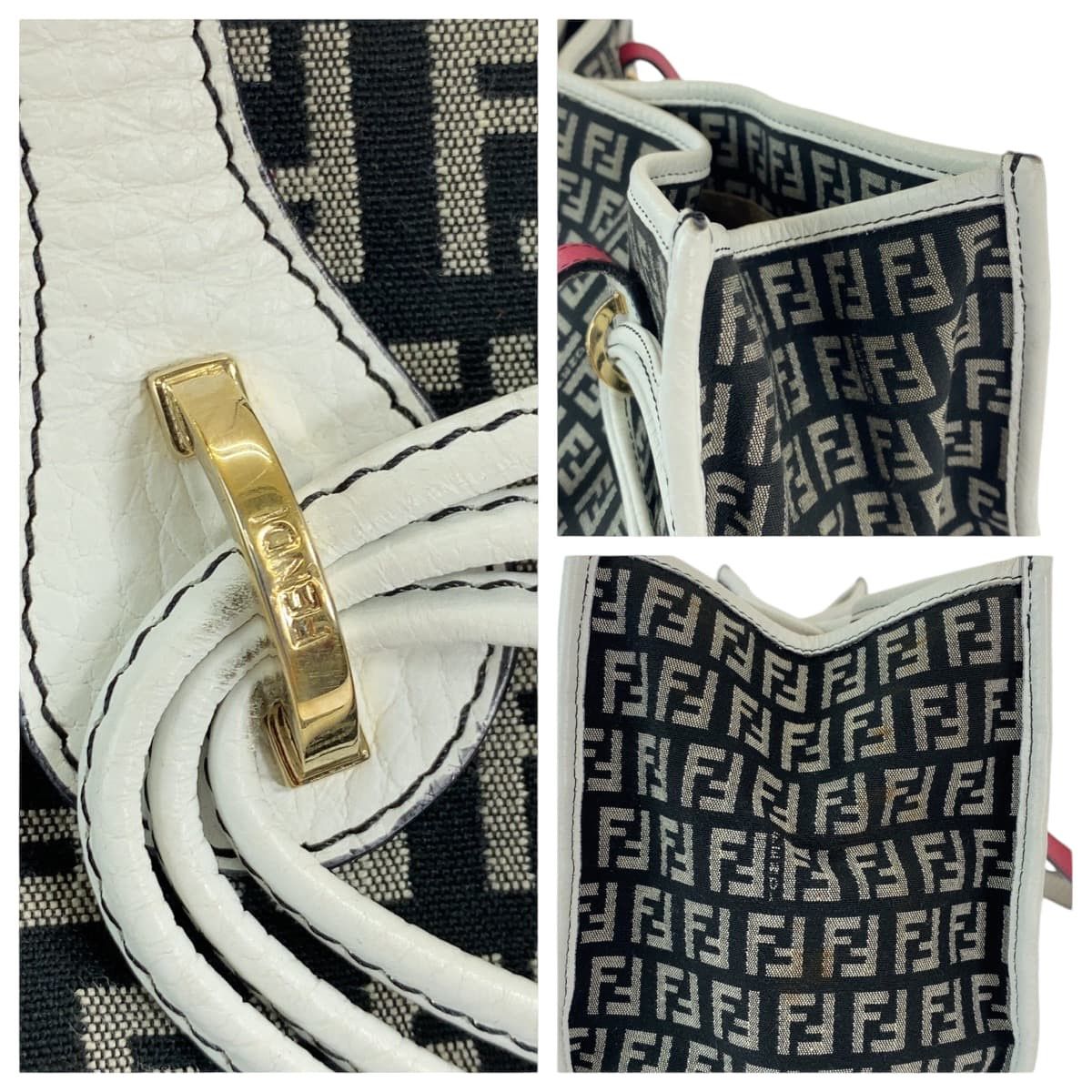 Fendi Fendi Fendi Zucchino Canvas Tote Bag 8BH153 Canvas Tote Bag 8BH153 in Very Good Condition Size ONE SIZE - 5 Thumbnail