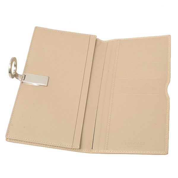 Bvlgari Bvlgari Bvlgari Beige Bifold Wallet Unisex Leather Long Wallet 69690 in Pristine Condition Size ONE SIZE - 4 Thumbnail