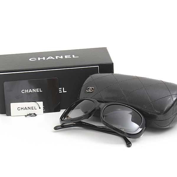 Chanel Chanel Chanel Ribbon Sunglasses Black Plastic Sunglasses 71535 in Great Condition Size ONE SIZE - 9 Thumbnail