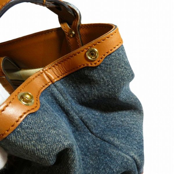Gucci Gucci Gucci Denim Leather Tote Bag 348715 Denim Tote Bag 348715 in Good Condition Size ONE SIZE - 9 Thumbnail
