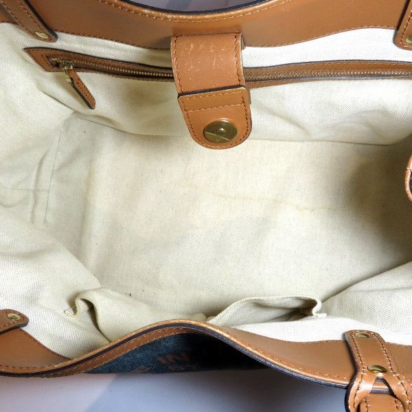 Gucci Gucci Gucci Denim Leather Tote Bag 348715 Denim Tote Bag 348715 in Good Condition Size ONE SIZE - 6 Thumbnail