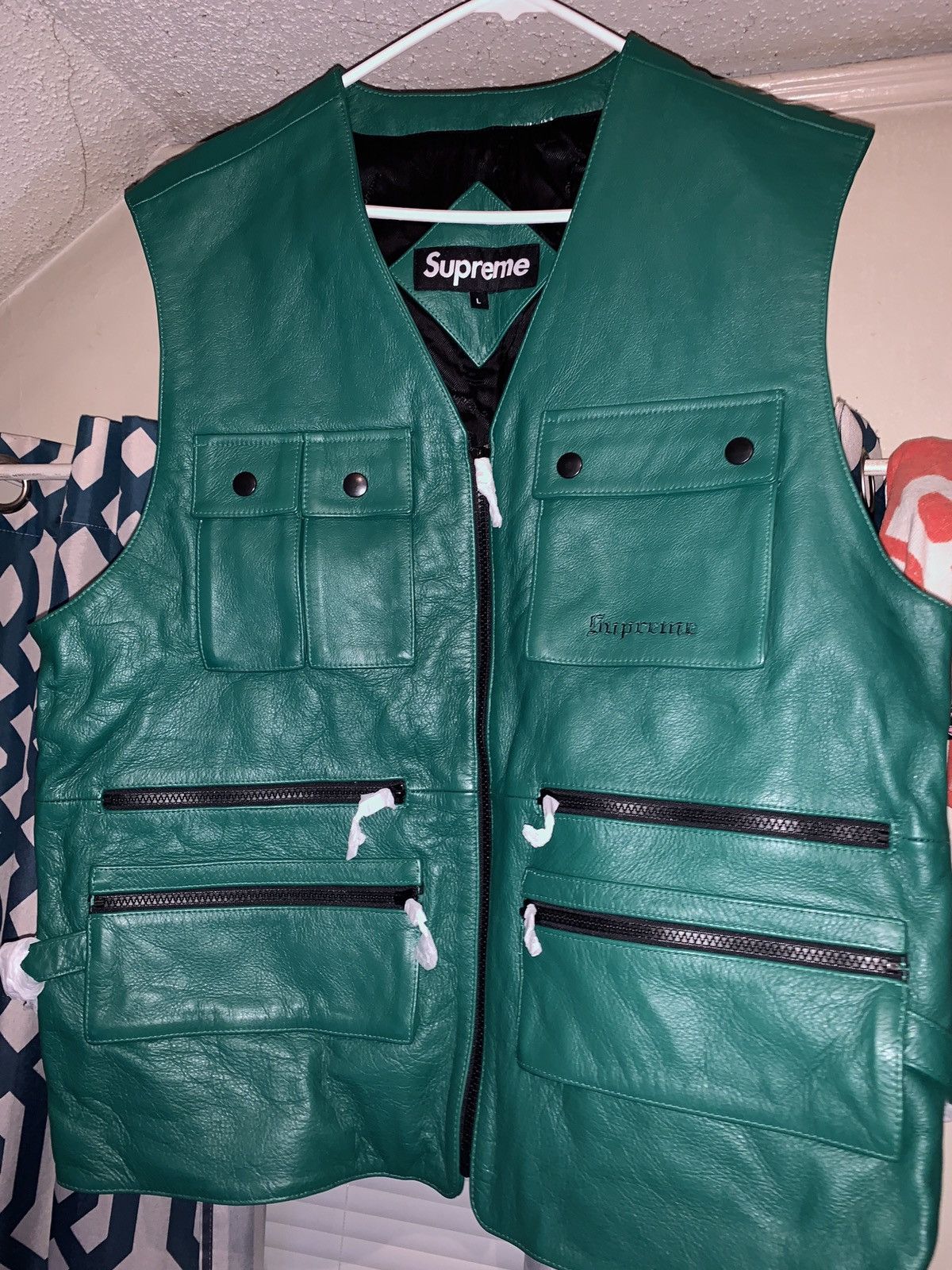 Supreme leather utility on sale vest