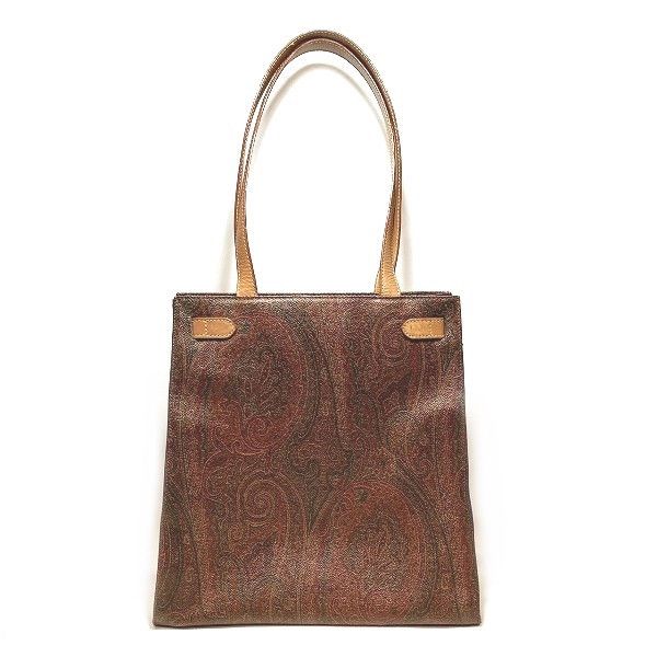 Other Other Etro Paisley Tote Bag PVC Leather Canvas Tote Bag in Fair Condition Size ONE SIZE - 2 Thumbnail