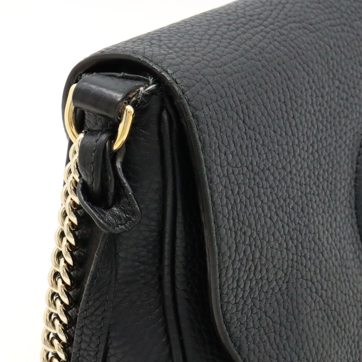 Gucci Gucci Gucci Soho Leather Shoulder Bag Black Leather Shoulder Bag 536224 in Good Condition Size ONE SIZE - 7 Thumbnail