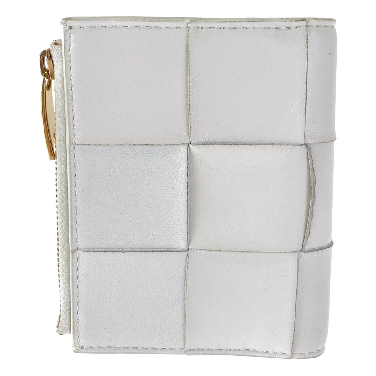 Bottega Veneta Bottega Veneta Bottega Veneta White Leather Compact Wallet Leather Short Wallet 400838 in Very Good Condition Size ONE SIZE - 2 Thumbnail