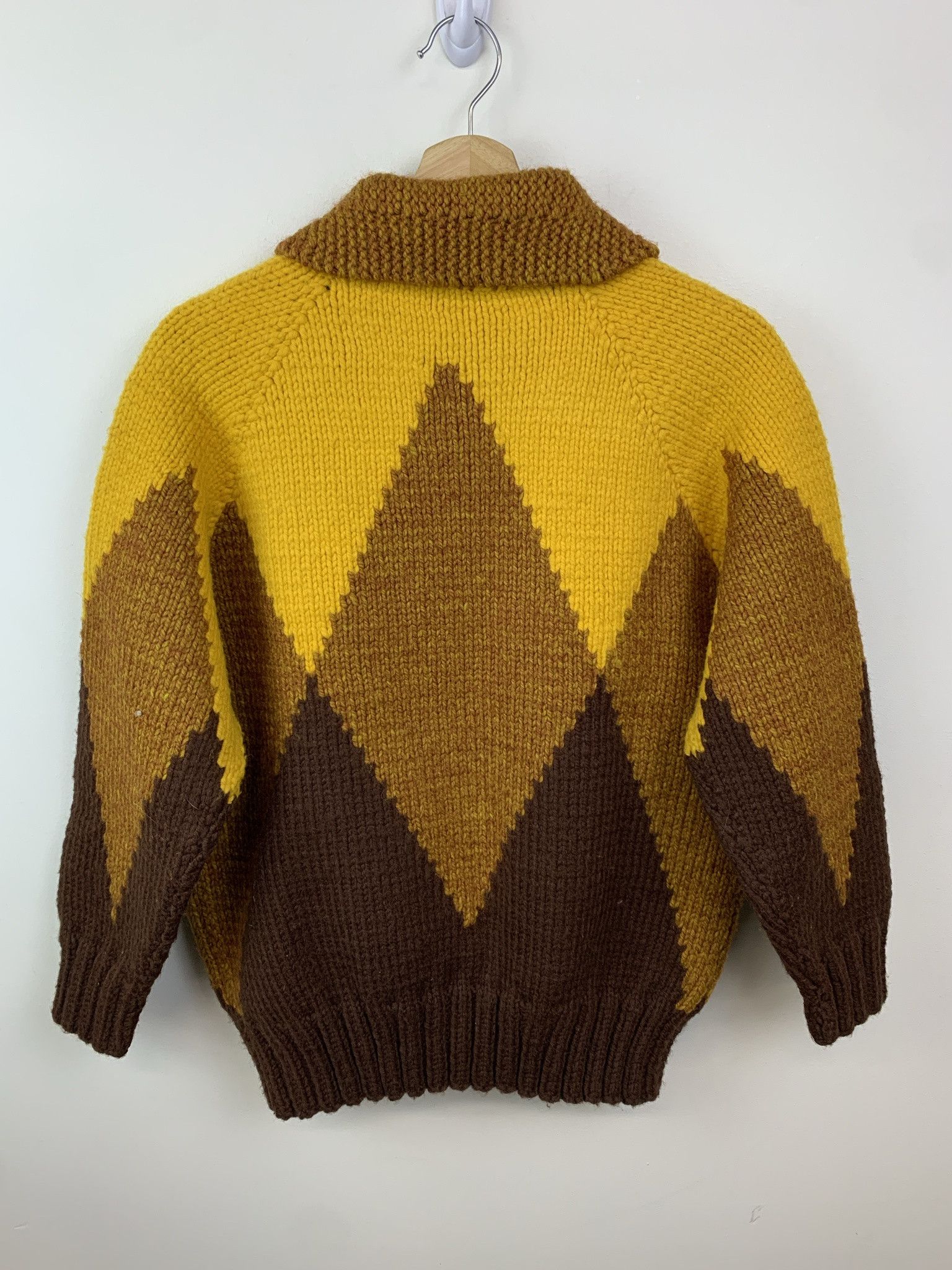 Other Vintage 1990s Thick Wool Knit Cardigan Cowichan Sweater Size M Size US L / EU 52-54 / 3 - 3 Thumbnail