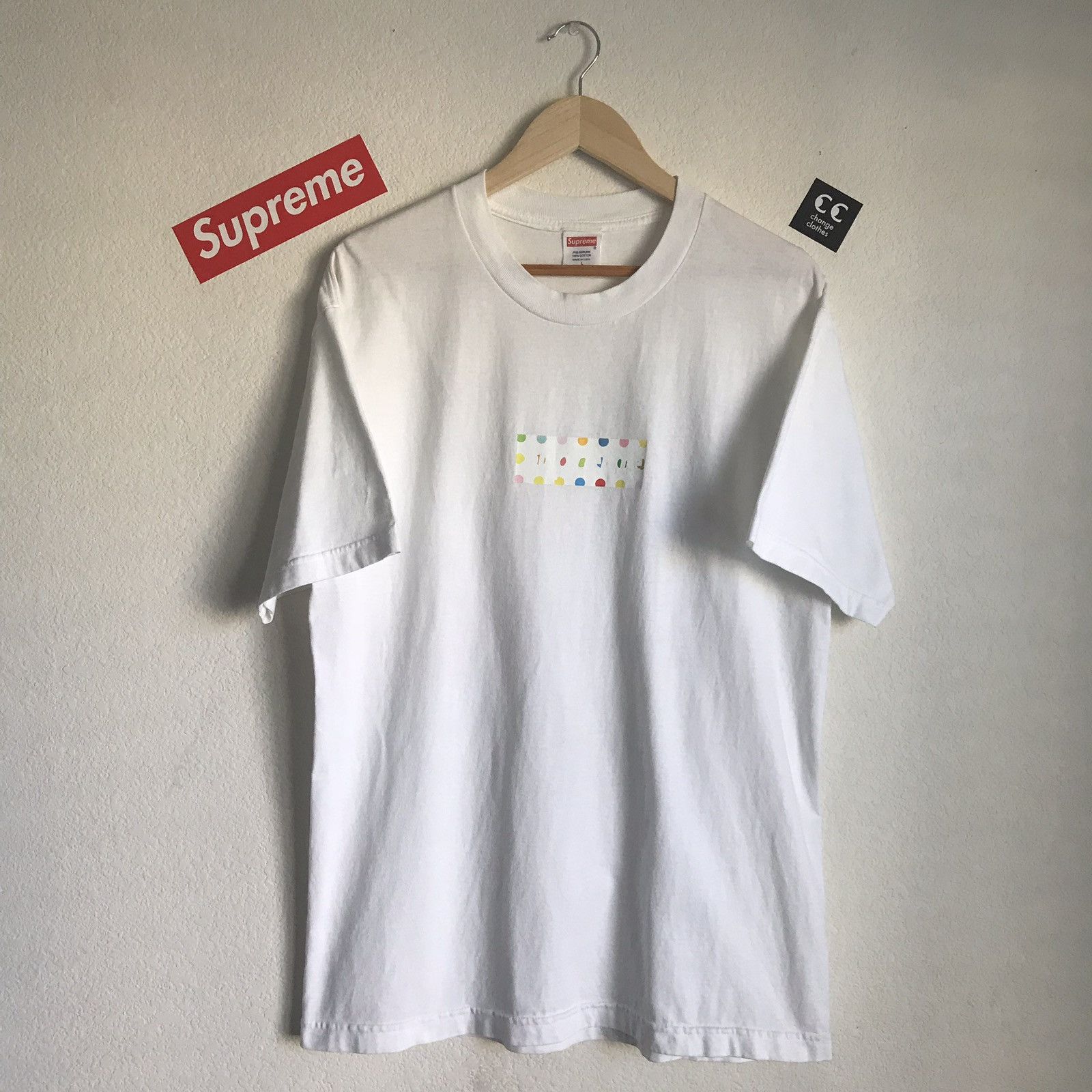 Supreme Supreme Damien Hirst Box Logo Tee Spots Dots White