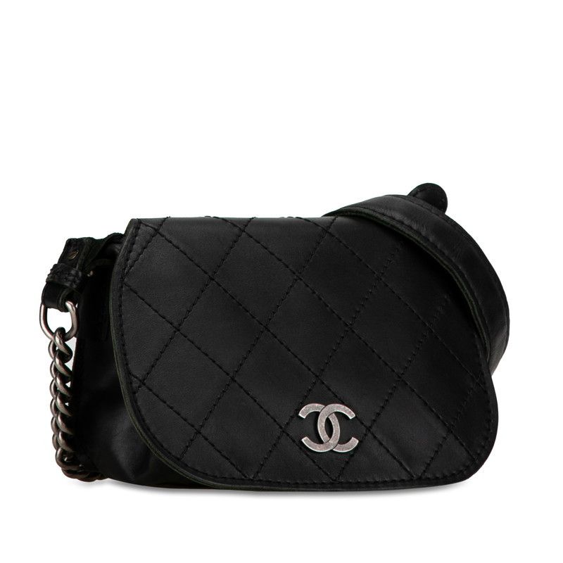 Chanel Chanel Chanel Leather Coco Mark Chain Shoulder Bag Leather Shoulder Bag in Very Good Condition Size ONE SIZE - 2 Thumbnail