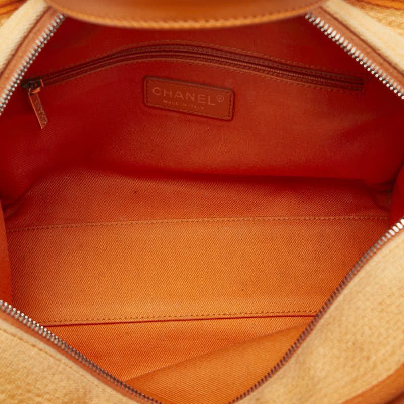 Chanel Chanel Chanel Canvas Leather Coco Mark Logo Deauville Handbag Canvas Handbag 20xxxx in Very Good Condition Size ONE SIZE - 6 Thumbnail