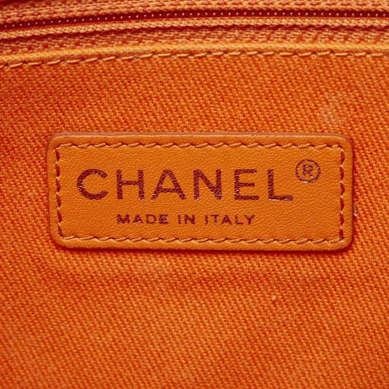 Chanel Chanel Chanel Canvas Leather Coco Mark Logo Deauville Handbag Canvas Handbag 20xxxx in Very Good Condition Size ONE SIZE - 8 Thumbnail