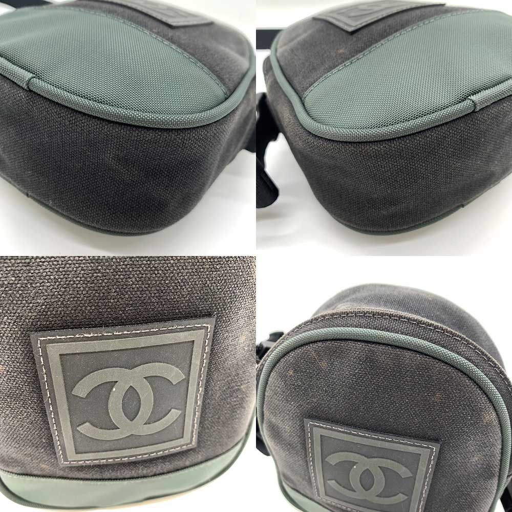 Chanel Chanel Chanel Canvas Nylon Mini Shoulder Bag Canvas Crossbody Bag A23300 in Very Good Condition Size ONE SIZE - 5 Thumbnail