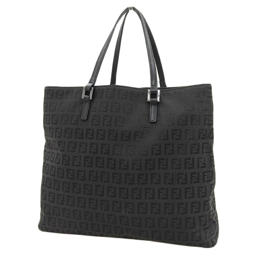 Fendi Fendi Fendi Zucca Zucchino Handbag 8BH073 Black Canvas Handbag 8BH073 in Great Condition Size ONE SIZE - 2 Thumbnail