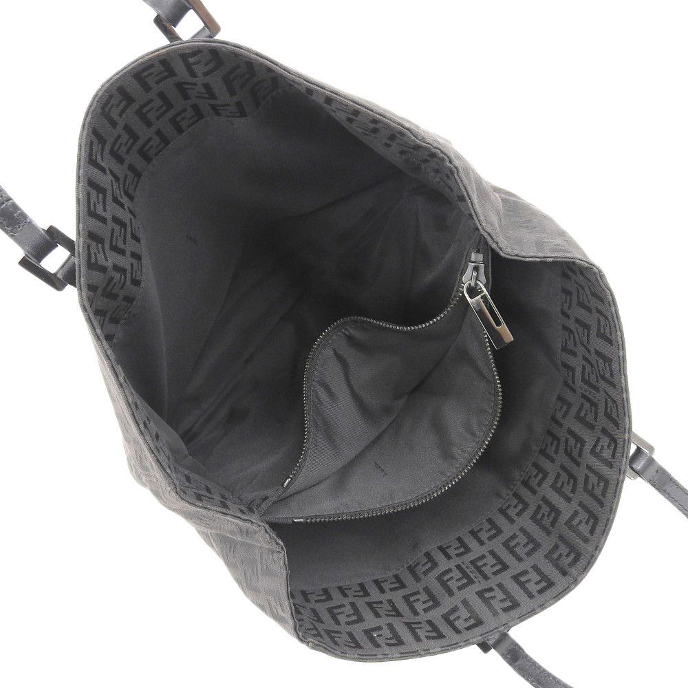 Fendi Fendi Fendi Zucca Zucchino Handbag 8BH073 Black Canvas Handbag 8BH073 in Great Condition Size ONE SIZE - 3 Thumbnail