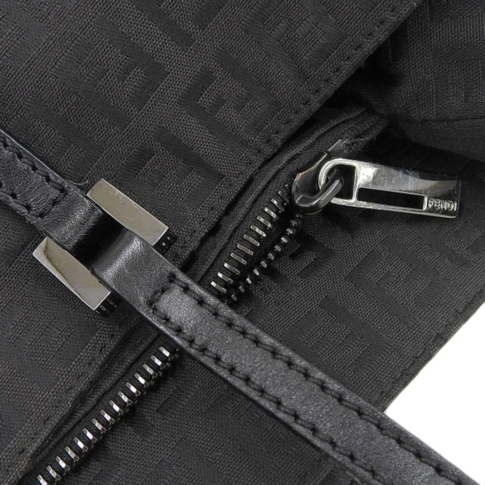 Fendi Fendi Fendi Zucca Zucchino Handbag 8BH073 Black Canvas Handbag 8BH073 in Great Condition Size ONE SIZE - 9 Thumbnail