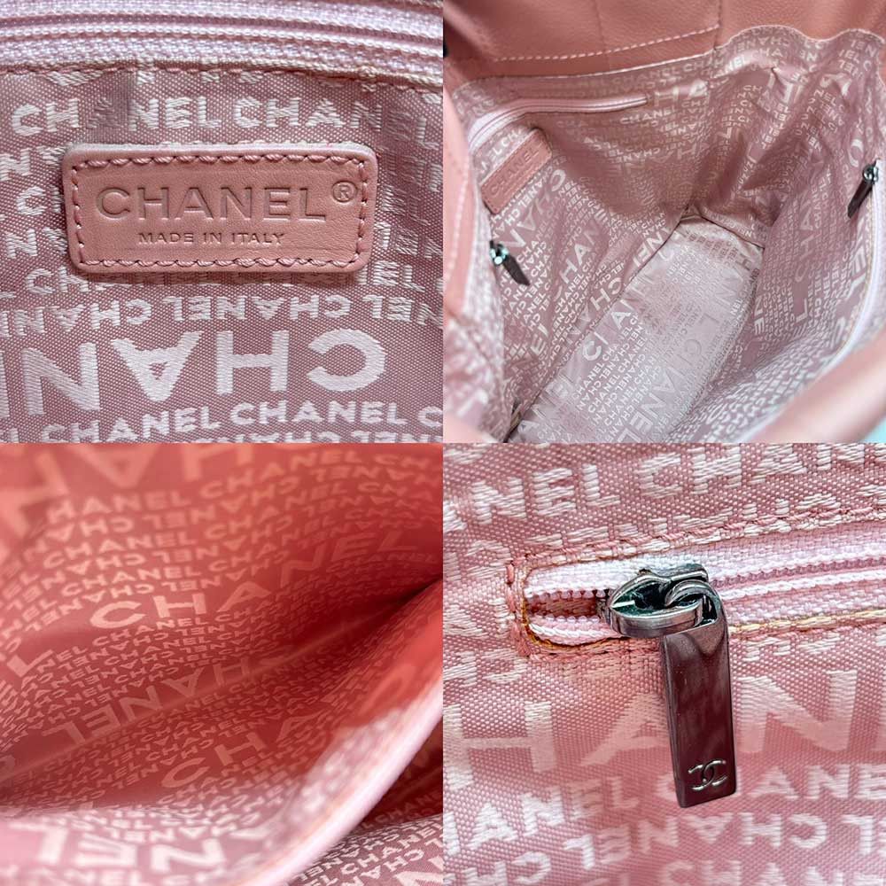 Chanel Chanel Chanel Caviar Skin Tote Bag Pink Leather Tote Bag 6-cha240614 Size ONE SIZE - 6 Thumbnail