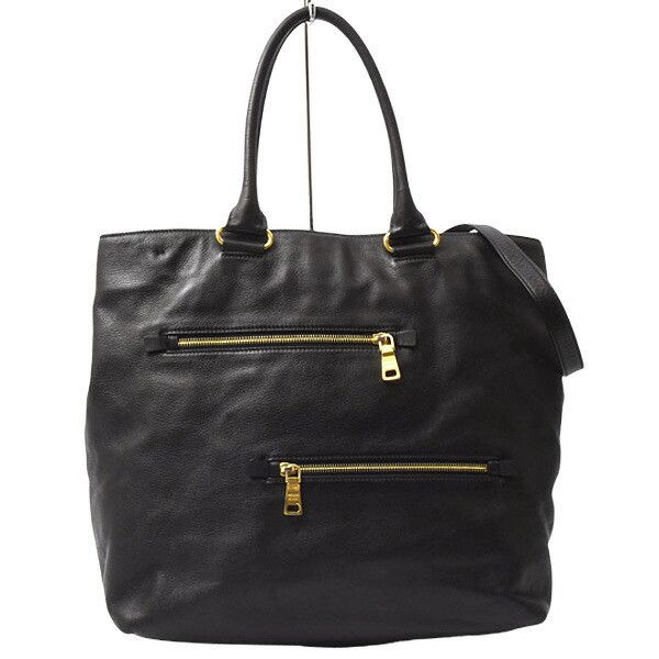 Prada Prada Prada Saffiano Leather 2WAY Tote Bag Black Leather Tote Bag 75972 in Great Condition Size ONE SIZE - 2 Thumbnail