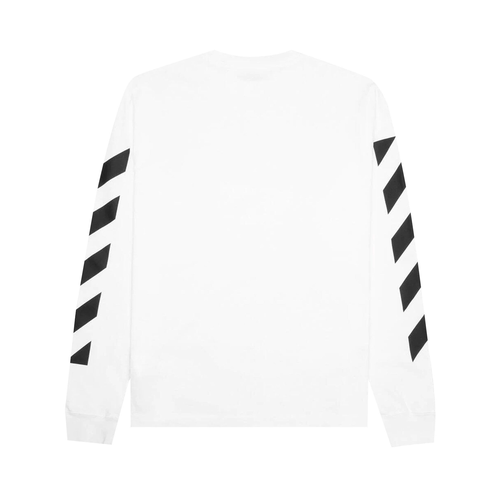 Off White Off White Diag Helvetica Skate Long Sleeve Tee White Black Grailed