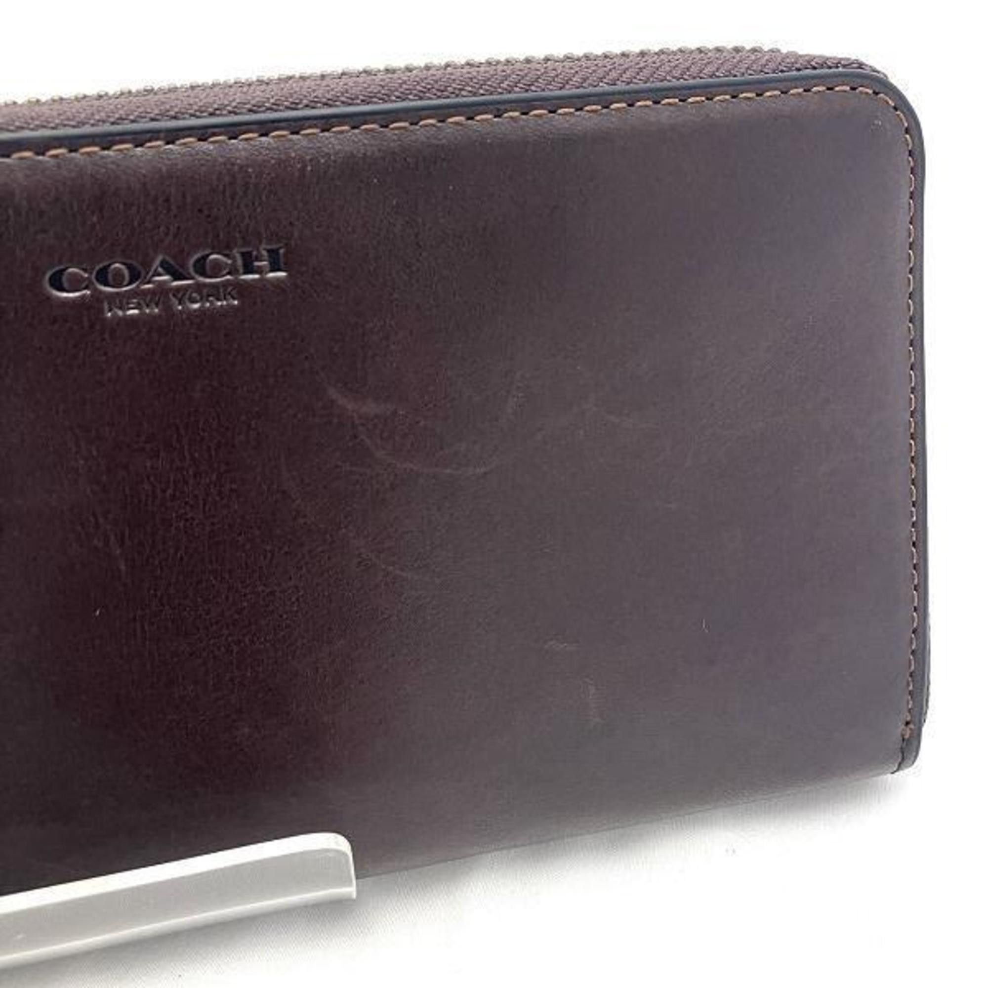 Coach Coach 5014 Round Leather Brown Long Wallet for Men and Women Size ONE SIZE - 8 Thumbnail