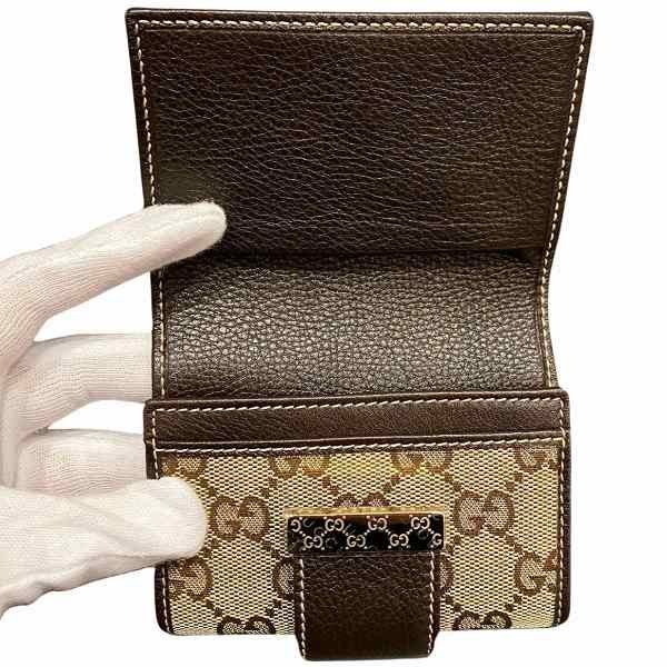 Gucci Gucci Gucci Canvas Leather Card Case 212097 Canvas Business card case 212097 in Great Condition Size ONE SIZE - 2 Thumbnail
