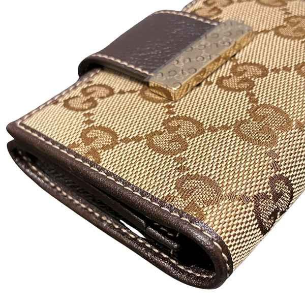 Gucci Gucci Gucci Canvas Leather Card Case 212097 Canvas Business card case 212097 in Great Condition Size ONE SIZE - 3 Thumbnail