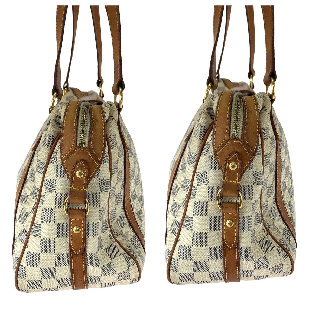 Louis Vuitton Louis Vuitton Louis Vuitton Damier Azur Stresa PM Tote Bag Canvas Tote Bag N42220 in Very Good Condition Size ONE SIZE - 5 Thumbnail