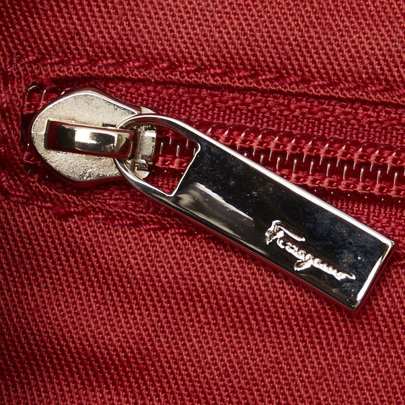Salvatore Ferragamo Salvatore Ferragamo Salvatore Ferragamo Gancini Canvas Leather Tote Bag Canvas Tote Bag AU-21 4906 in Very Good Condition Size ONE SIZE - 8 Thumbnail
