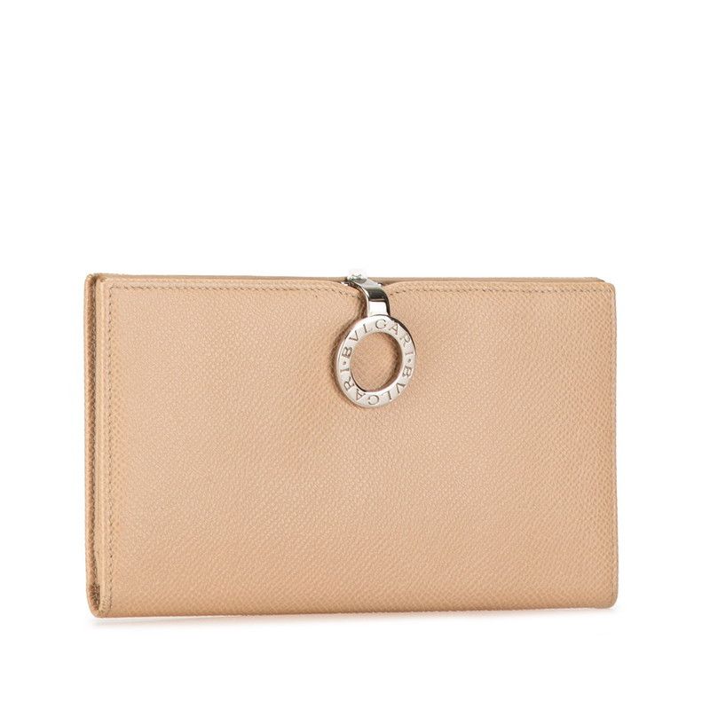 Bvlgari Bvlgari Bvlgari Beige Leather Long Wallet Leather Long Wallet in Very Good Condition Size ONE SIZE - 2 Thumbnail