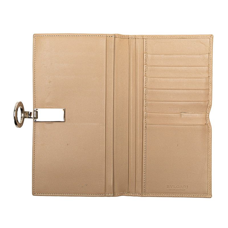 Bvlgari Bvlgari Bvlgari Beige Leather Long Wallet Leather Long Wallet in Very Good Condition Size ONE SIZE - 8 Thumbnail