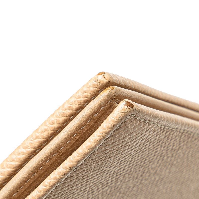 Bvlgari Bvlgari Bvlgari Beige Leather Long Wallet Leather Long Wallet in Very Good Condition Size ONE SIZE - 6 Thumbnail