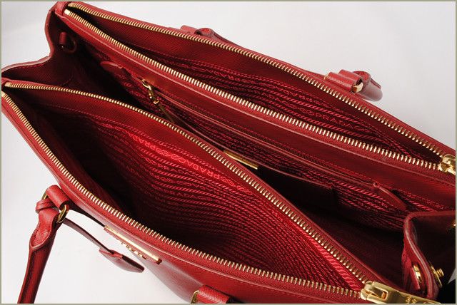 Prada Prada Prada Saffiano 2way Handbag/Shoulder Bag Red Others Handbag B1786T in Pristine Condition Size ONE SIZE - 6 Thumbnail
