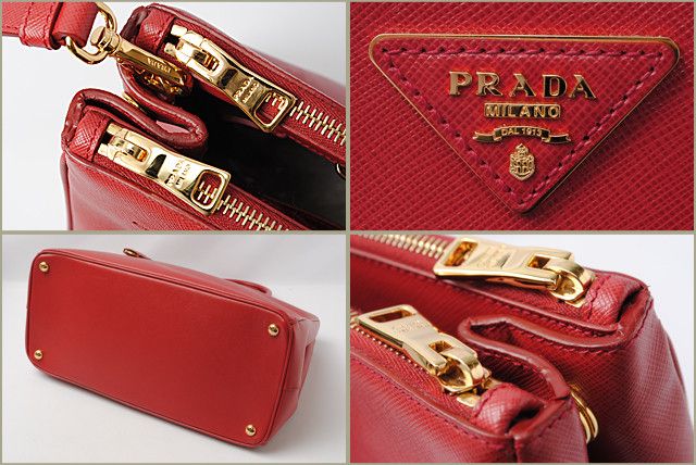 Prada Prada Prada Saffiano 2way Handbag/Shoulder Bag Red Others Handbag B1786T in Pristine Condition Size ONE SIZE - 2 Thumbnail