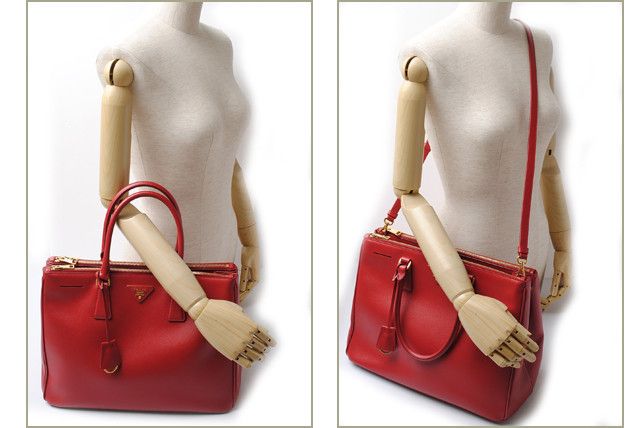 Prada Prada Prada Saffiano 2way Handbag/Shoulder Bag Red Others Handbag B1786T in Pristine Condition Size ONE SIZE - 8 Thumbnail